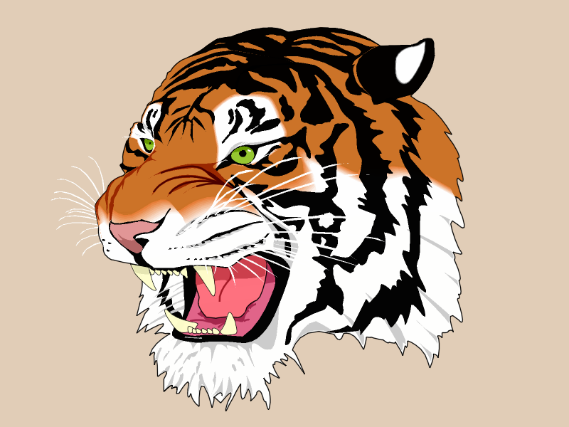 Ghostscript Tiger rendered via MinnieVG on D/AVE NX